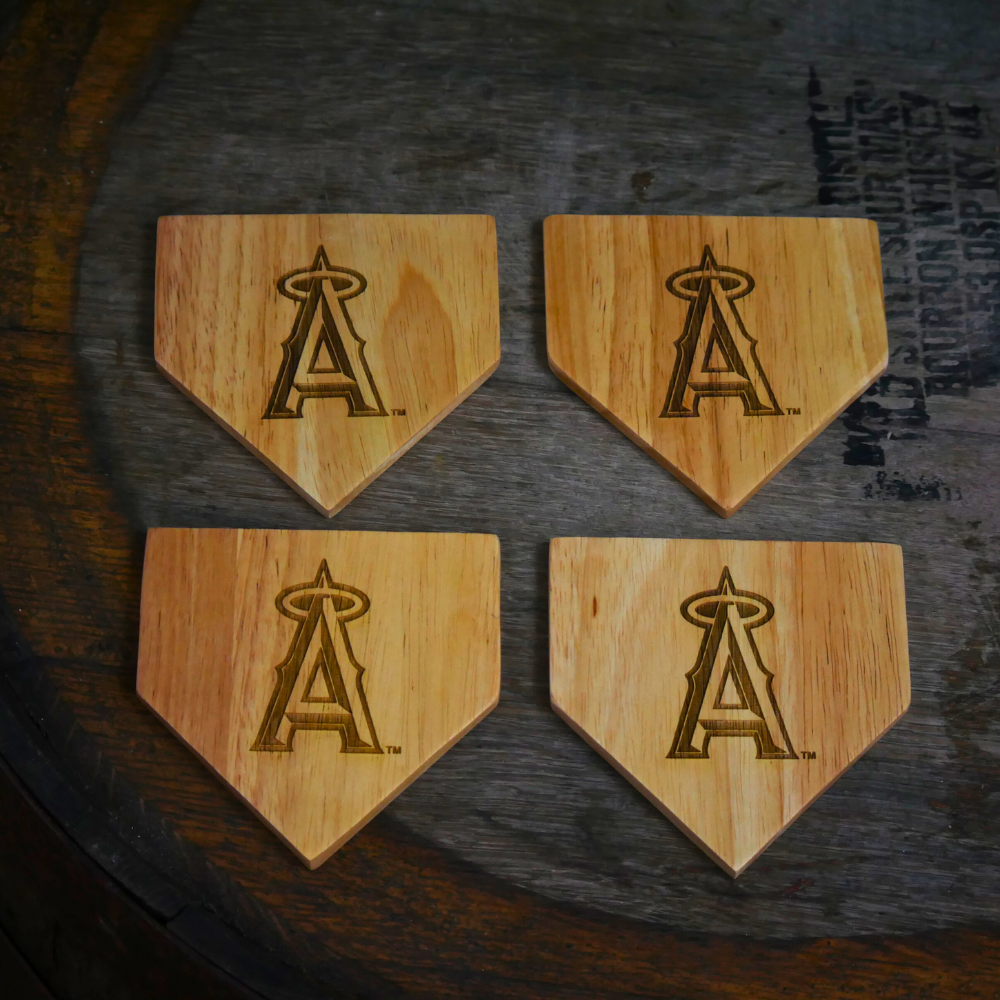 Los Angeles Angels Dugout Mug® | 4 Pack Wooden Coaster Set