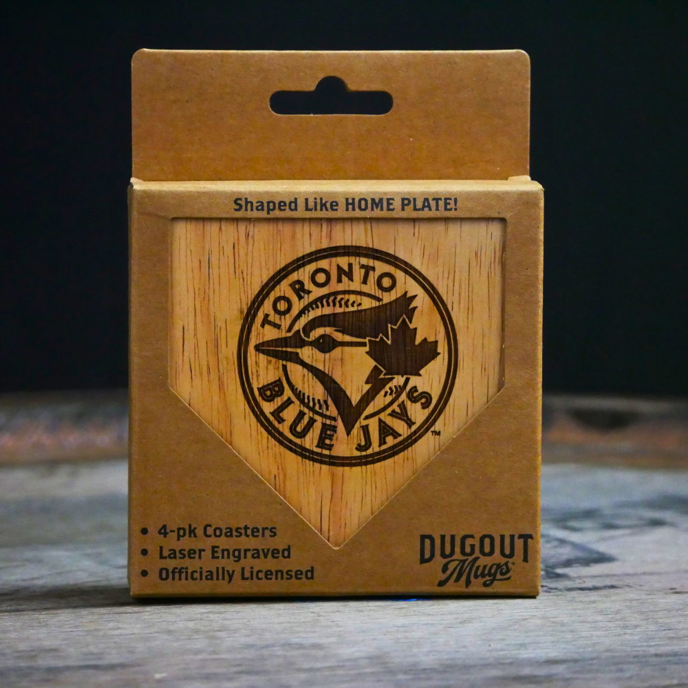 Toronto Blue Jays Dugout Mug® | 4 Pack Wooden Coaster Set