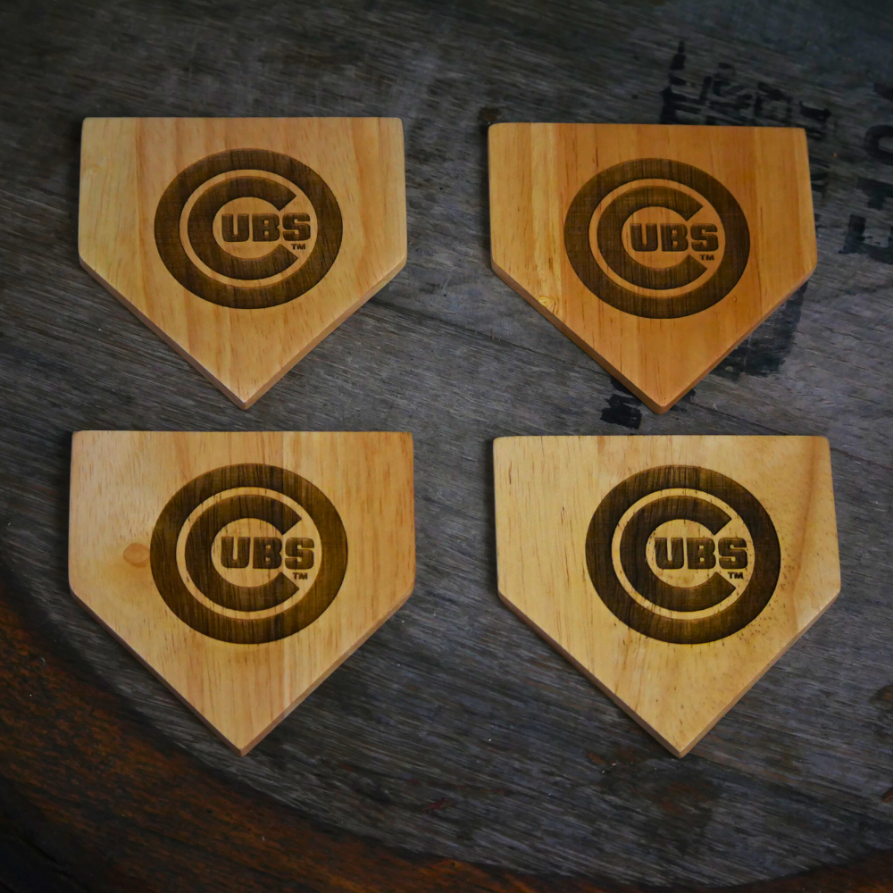 Chicago Cubs Dugout Mug® | 4 Pack Wooden Coaster Set