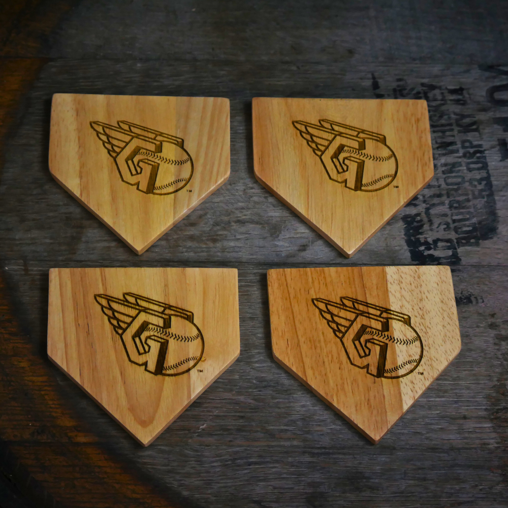 Dugout Mugs® Wooden MLB Home Plate Coasters - 4 Pack