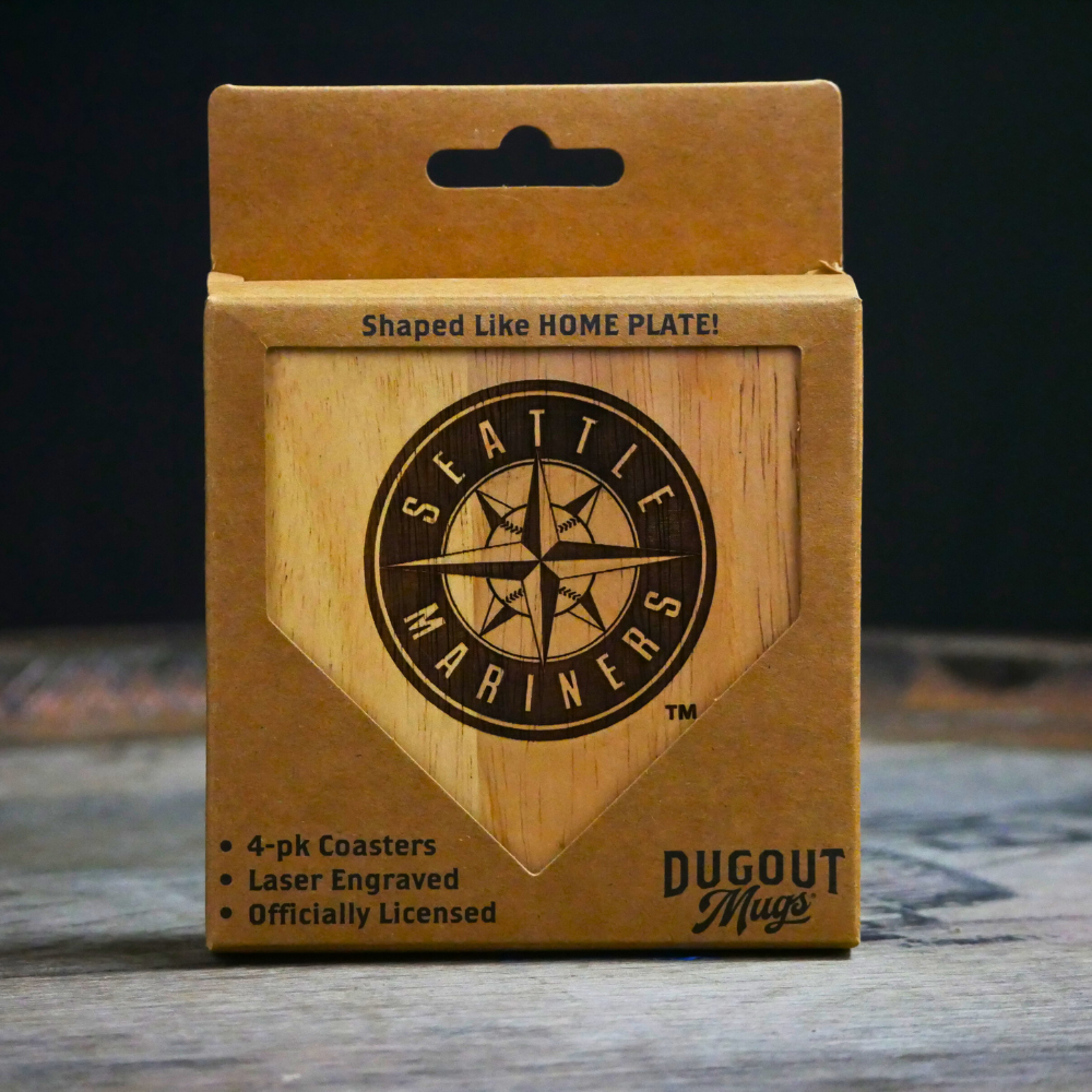 Seattle Mariners Dugout Mug® | 4 Pack Wooden Coaster Set