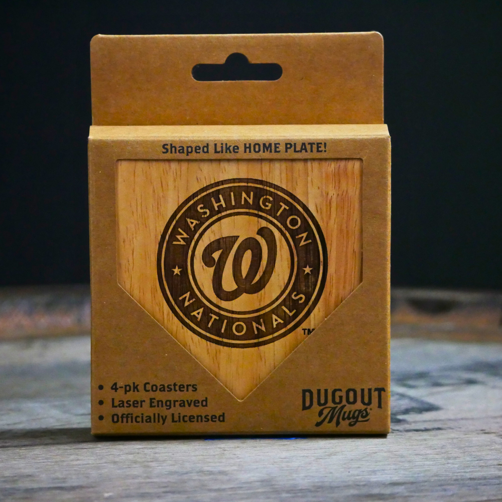Washington Nationals Dugout Mug® | 4 Pack Wooden Coaster Set