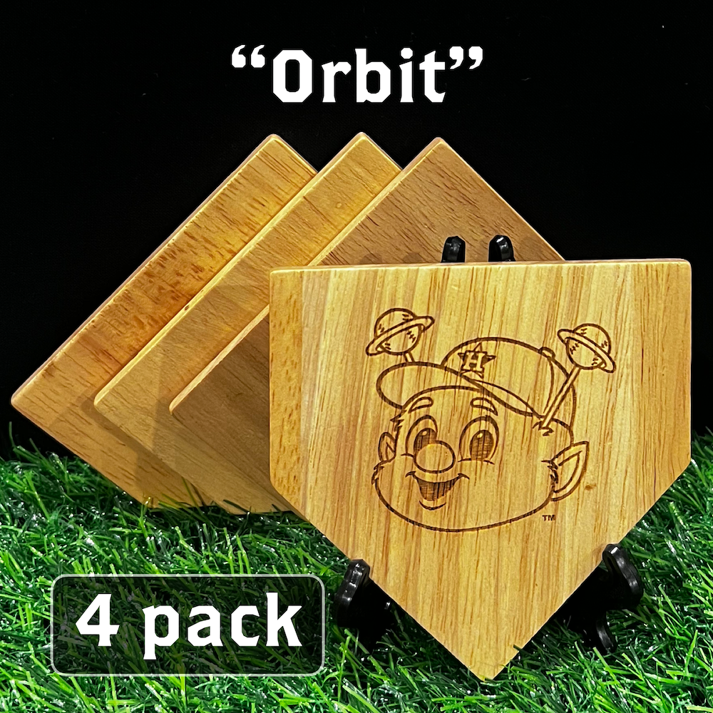 ALL 30 TEAMS - Wooden MLB Home Plate Coasters - MASCOT EDITION
