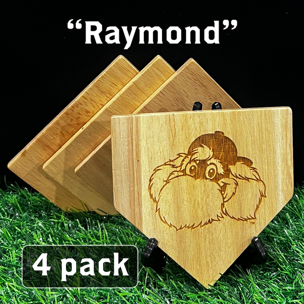 ALL 30 TEAMS - Wooden MLB Home Plate Coasters - MASCOT EDITION