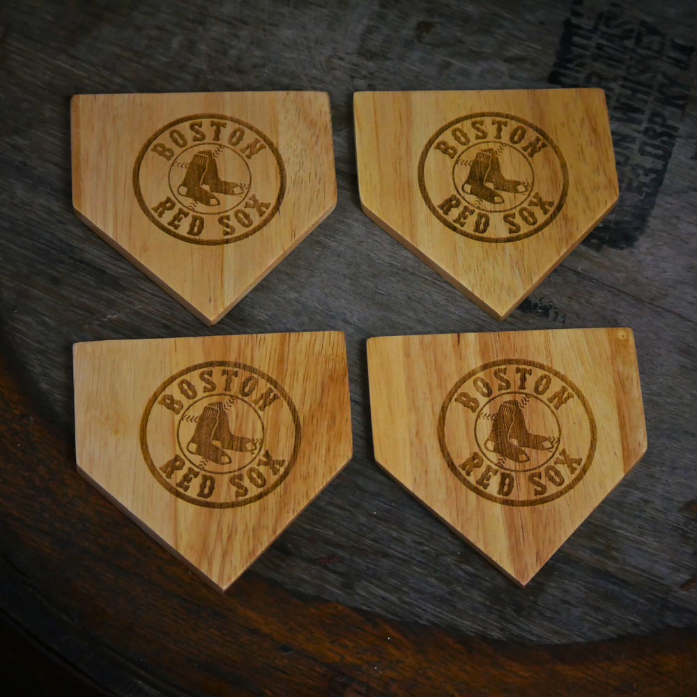 Boston Red Sox Dugout Mug® | 4 Pack Wooden Coaster Set