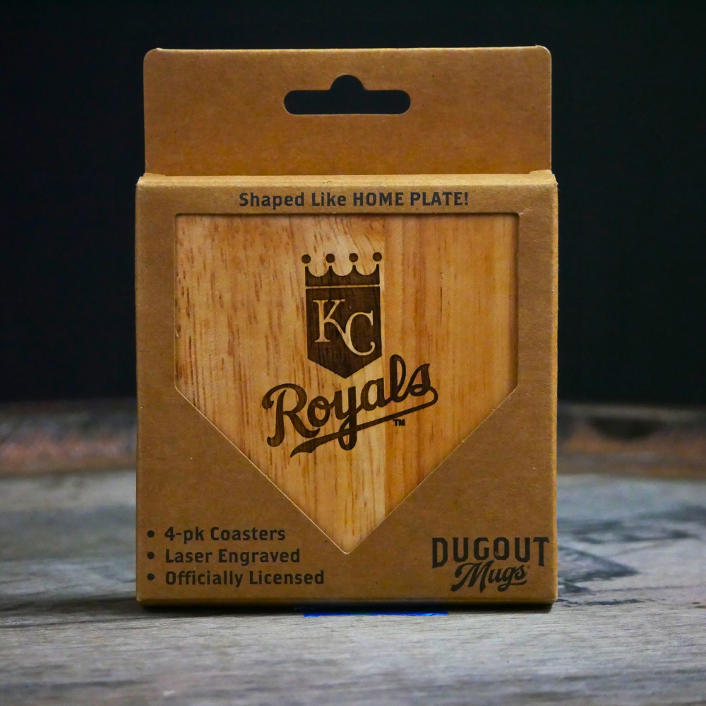 Kansas City Royals Dugout Mug® | 4 Pack Wooden Coaster Set