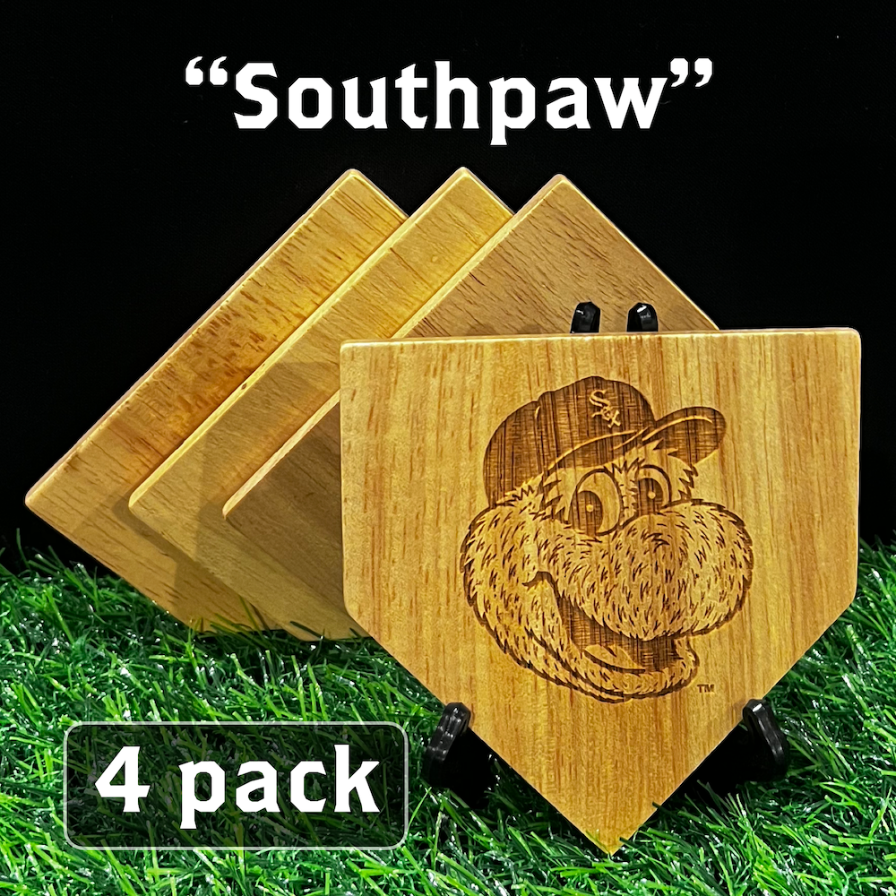 ALL 30 TEAMS - Wooden MLB Home Plate Coasters - MASCOT EDITION