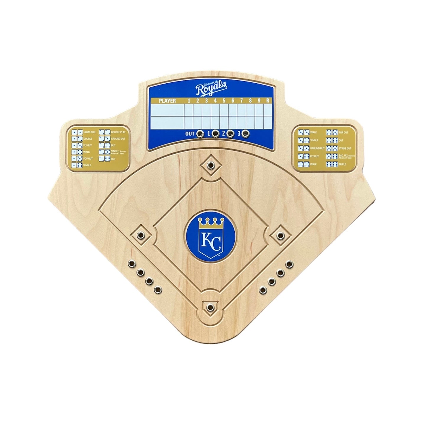 Kansas City Royals Baseball Board Game with Dice