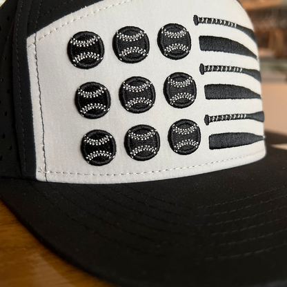 Baseball Flag Hat with Custom Printed Bill