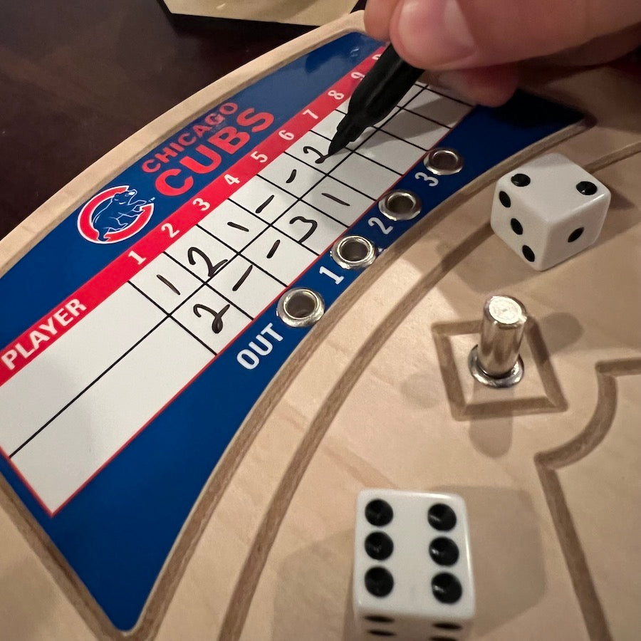 Chicago Cubs Baseball Game with Dice