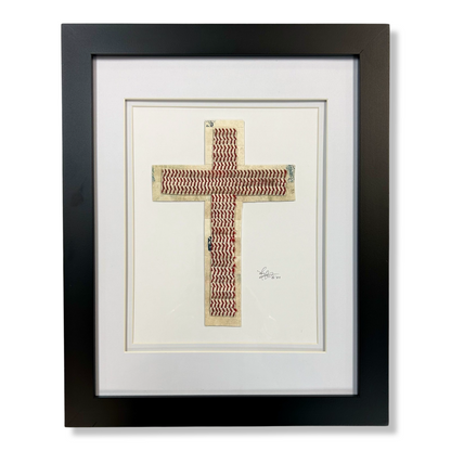 "Traditional Cross" Original Baseball Artwork