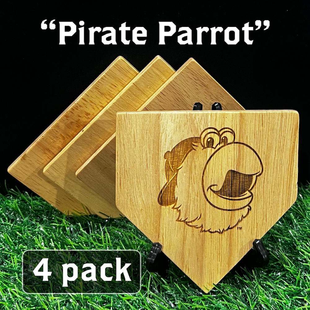 NEW ITEM - Wooden MLB Home Plate Coasters - MASCOT EDITION