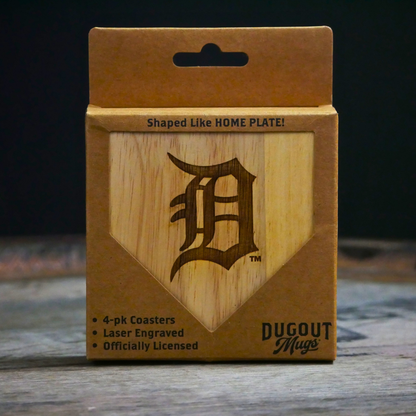 Detroit Tigers "D" Dugout Mug® | Wood Coaster