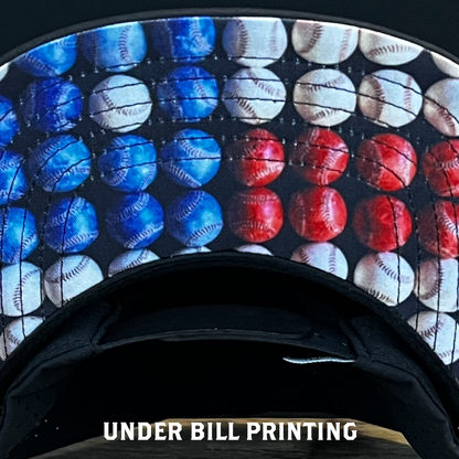Baseball Flag Hat with Custom Printed Bill