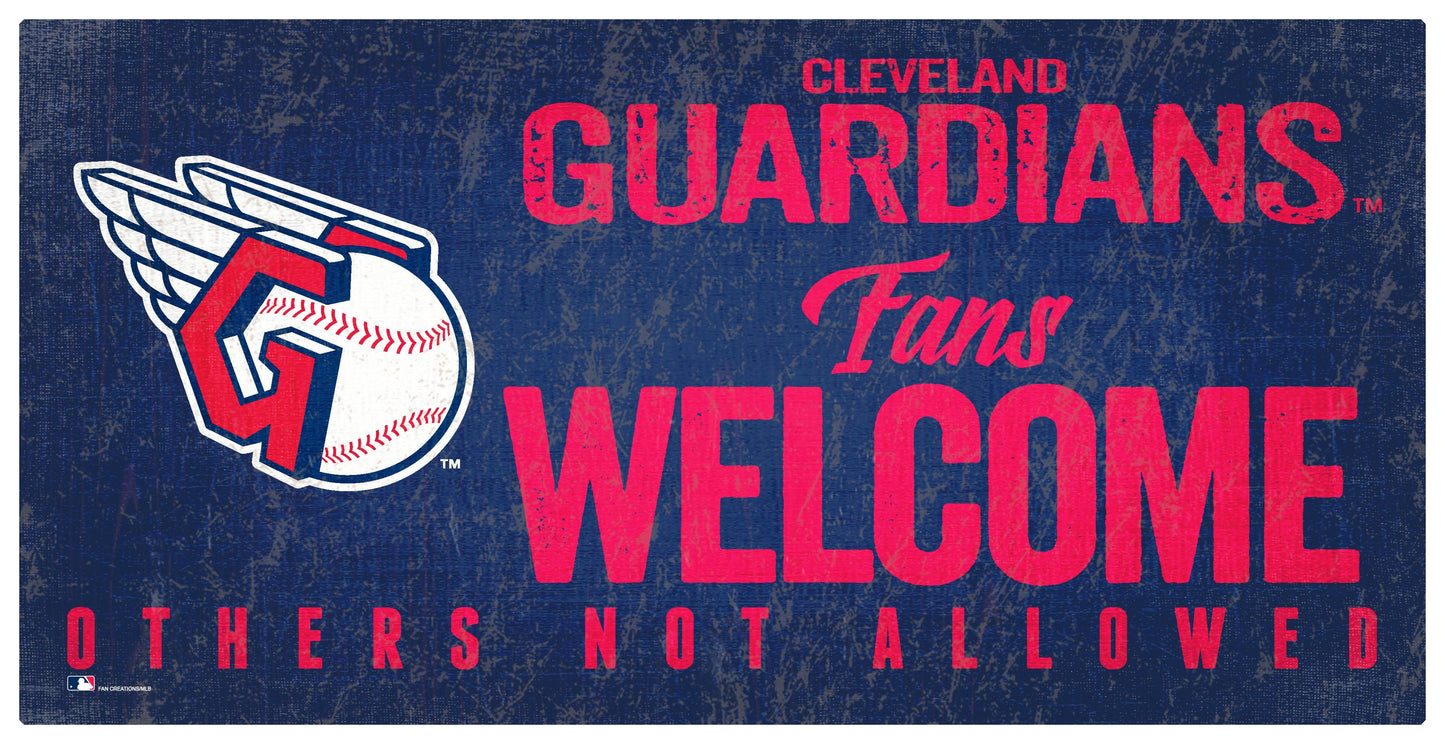 Cleveland Guardians Fans Welcome Sign