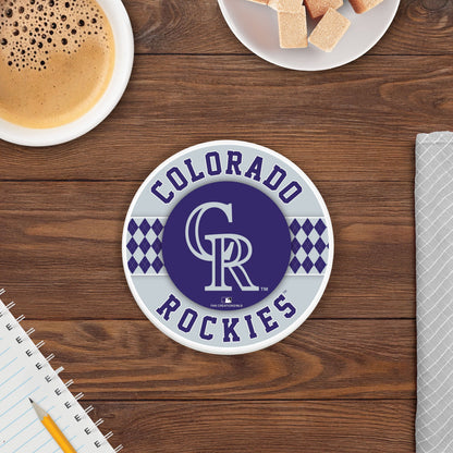 MLB - Colorado Rockies 4 inch Ceramic Argyle Coaster