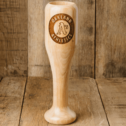 baseball bat wine glass oakland athletics circle