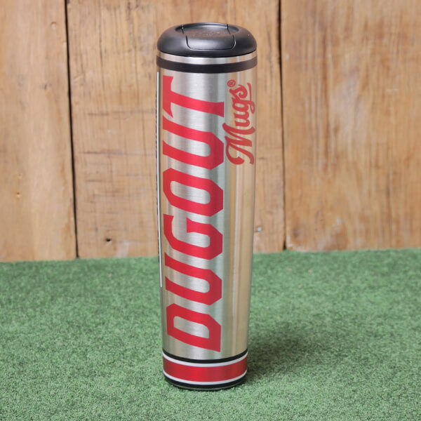 Hearts with Laces Metal Dugout Mug® | Stainless Steel Baseball Bat Mug